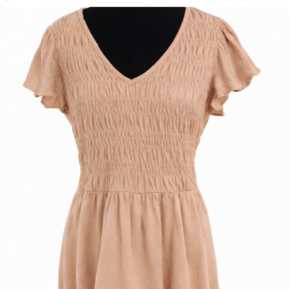 Lane Bryant Smocked Babydoll Blouse – Size 10/12